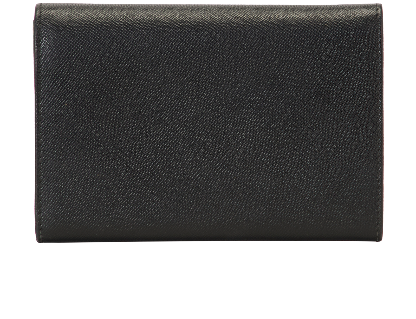 Prada Trifold Wallet, &pound;190, Accessories, Black, Leather, Back view